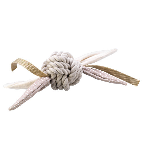 House of Paws Rope Ball with Brown Tags