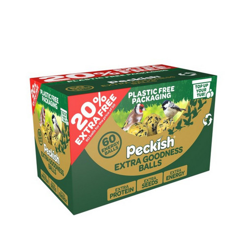 Peckish Extra Goodness Balls 50 Box & 10 Extra Free