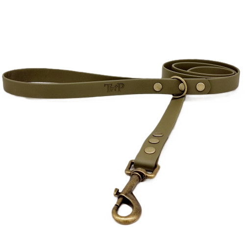 Trinkety Paws Biothane Lead Olive