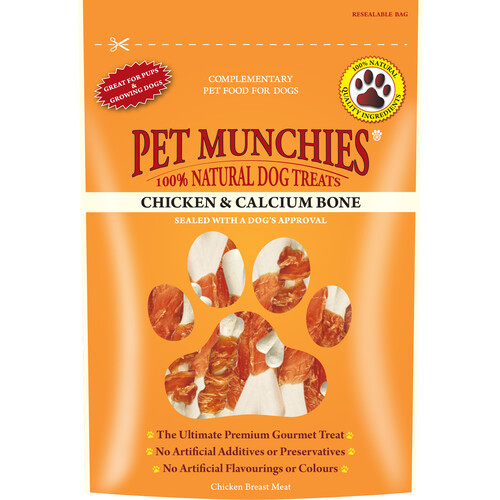 Pet Munchies Chicken & Calcium Bones Dog Treats 100g