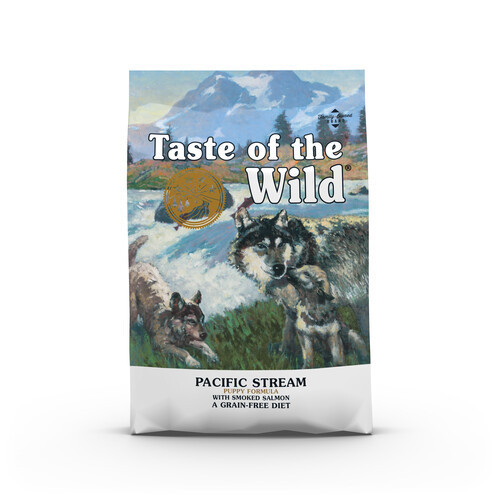 Taste of the Wild Puppy All Breeds Wild Pacific Stream Grain Free Dry Dog Food - 12.2kg