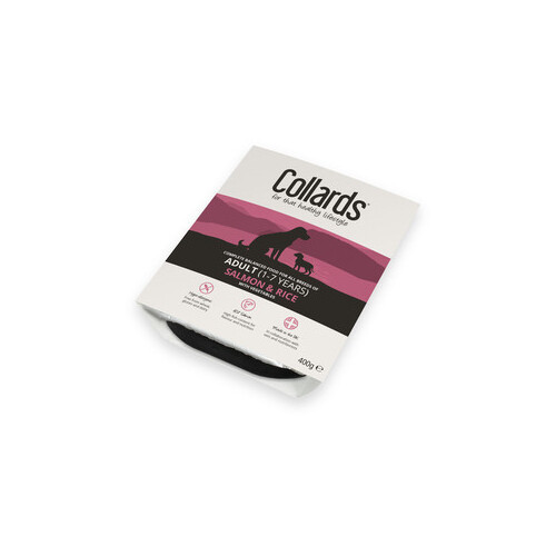 Collards Salmon Adult Wet Dog Food - 7 x 395g Trays