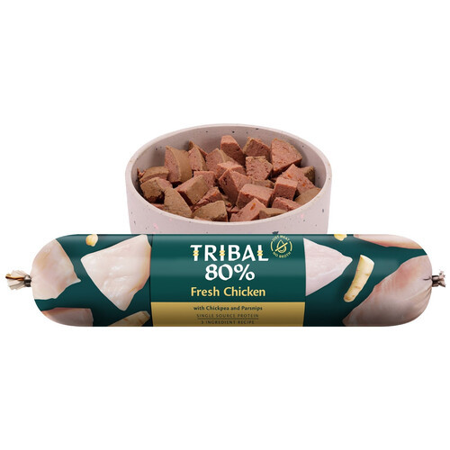 TRIBAL 80% Gourmet Sausage Complete Wet Food Chicken 750g