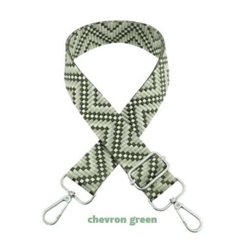 Little Ginger Bag Strap Chevron Green