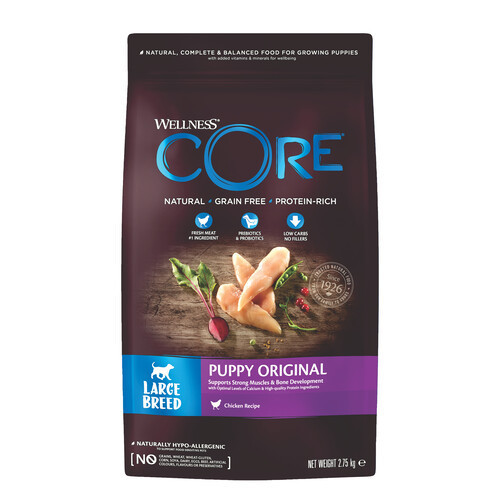 Wellness CORE Puppy Large Breed Chicken Grain Free Dry Dog Food - 2.75kg