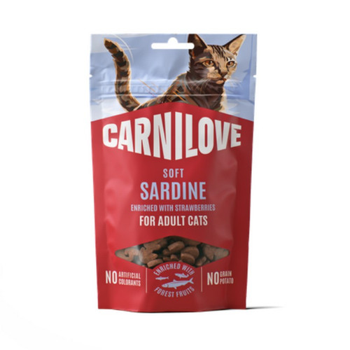 Carnilove Cat Sardine With Strawberry Treat 50 Grams 