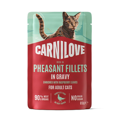 Carnilove Cat Pouch Pheasant With Raspberry Leaves Gravy 