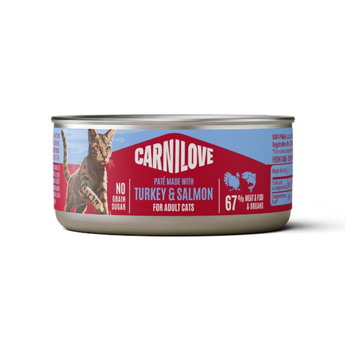 Carnilove Cat Turkey & Salmon Tin 100 Grams Pouch
