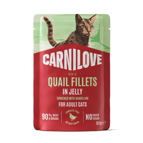 Carnilove Cat Pouch Quail With Dandelion Jelly 85 Grams
