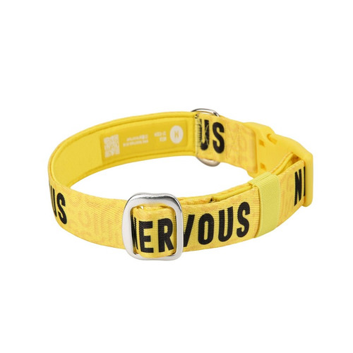 Twiggy Tags Awareness Dog Collar Nervous Large