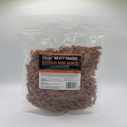 K9 MINI BONES OSTRICH 1KG