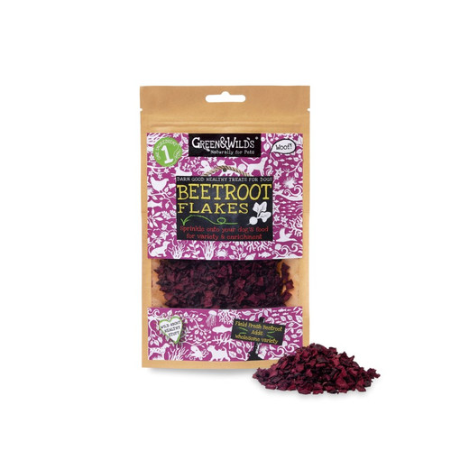  green & wilds beetroot flakes for dogs