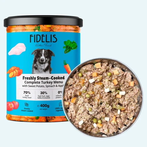 Fidelis Turkey with Sweet Potato, Spinach & Apple Fresh Menu 400G