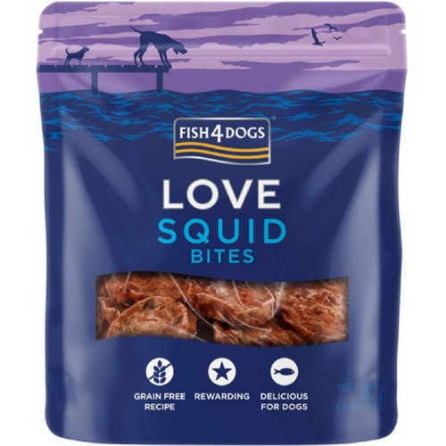 Fish4Dogs Love Squid Bites 80G For Dogs 