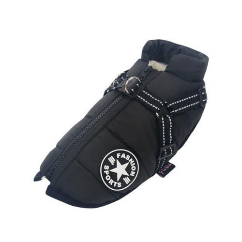 Integrated Dog Harness 100% Waterproof Fluffy Fleece Lining Adjustable