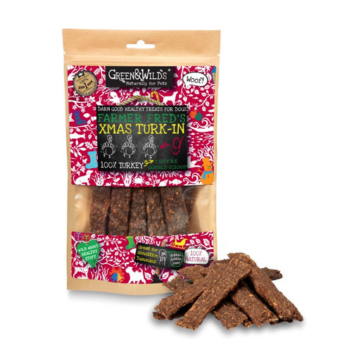 Green & Wilds Xmas Turkey chews for dogs