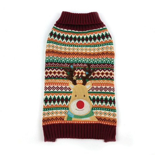 Happypet Reindeer Grandad Sweater Dog Christmas Sweater