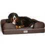 PetFusion Ultimate Solid 10cm WATERPROOF Memory Foam Dog Bed for X Large Dogs 112 x 86 x 25cm - Brown