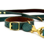 DOG Peacock & Hazelnut Leather Collar