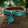 DOG Peacock & Hazelnut Leather Collar