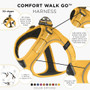 Dog Copenhagen Walk Go Harness Lemon