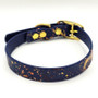 Trinketypaws Biothane Dog Collar Splatter Navy
