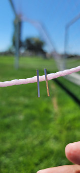 long bar stud earrings in rose gold