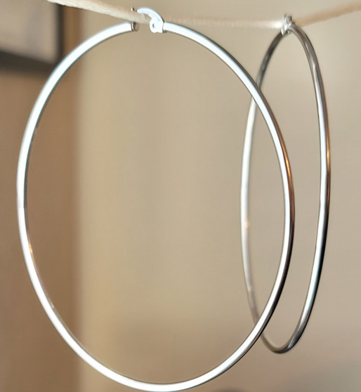 extra large stainless steel hoop earrings