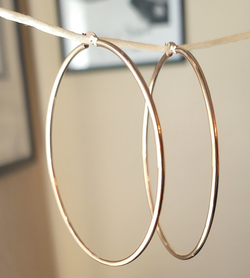 extra large rose gold hoop earrings