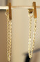 gold bar and chain earrings