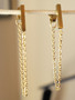 gold bar and chain earrings