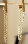 gold bar and chain earrings