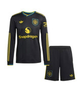 25/26  United Long Sleeve Third Kids Kit with free name and number