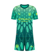 26/27  Man City Green GK Kids Kit with free name and number