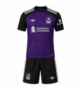 26/27 Liverpool purple GK Kids Kit with free name and number