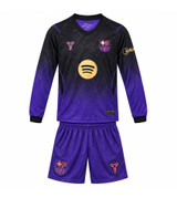 26/27 Barcelona Long Sleeve Away Kids Kit