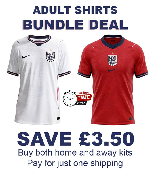 England Adult Shirt Bundle Home & Away 2026 World cup Shirts