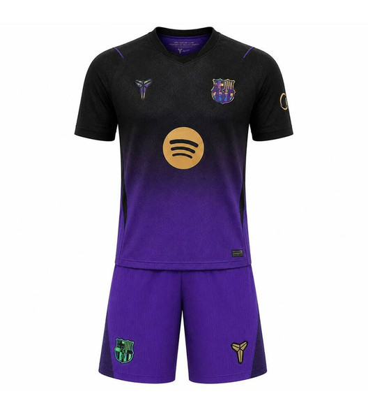 26/27 Barcelona Away Kids Kit with free name and number