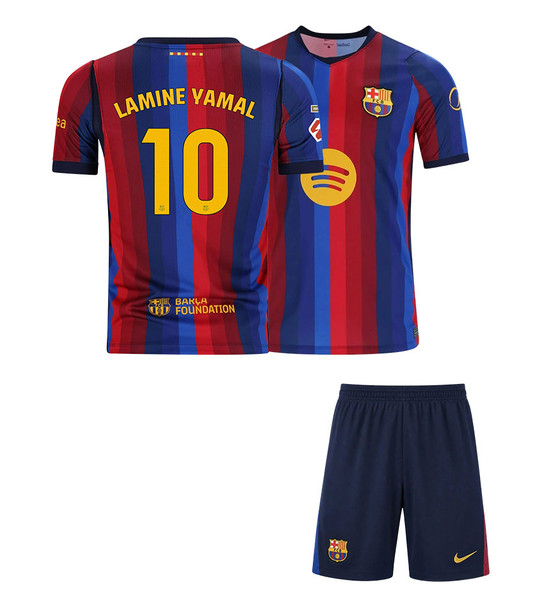 26/27 Lamine Yamal Barcelona Home Kids Kit