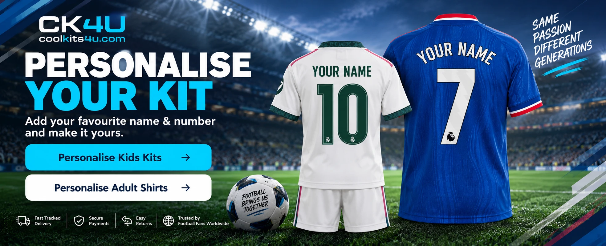 Personalise your football kit