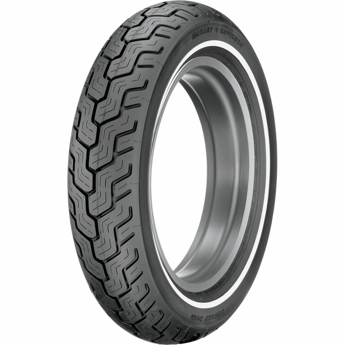 DUNLOP D402 MU85B16 ハーレーダビッドソンタイヤ 送料込み② Dunlop D402 Harley Davidson MU85B-16 77H Small White Stripe Rear