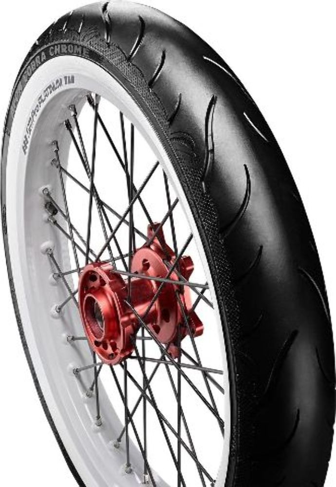 Avon AV91 Cobra Chrome MH90-21 56V Wide Whitewall Front Motorcycle