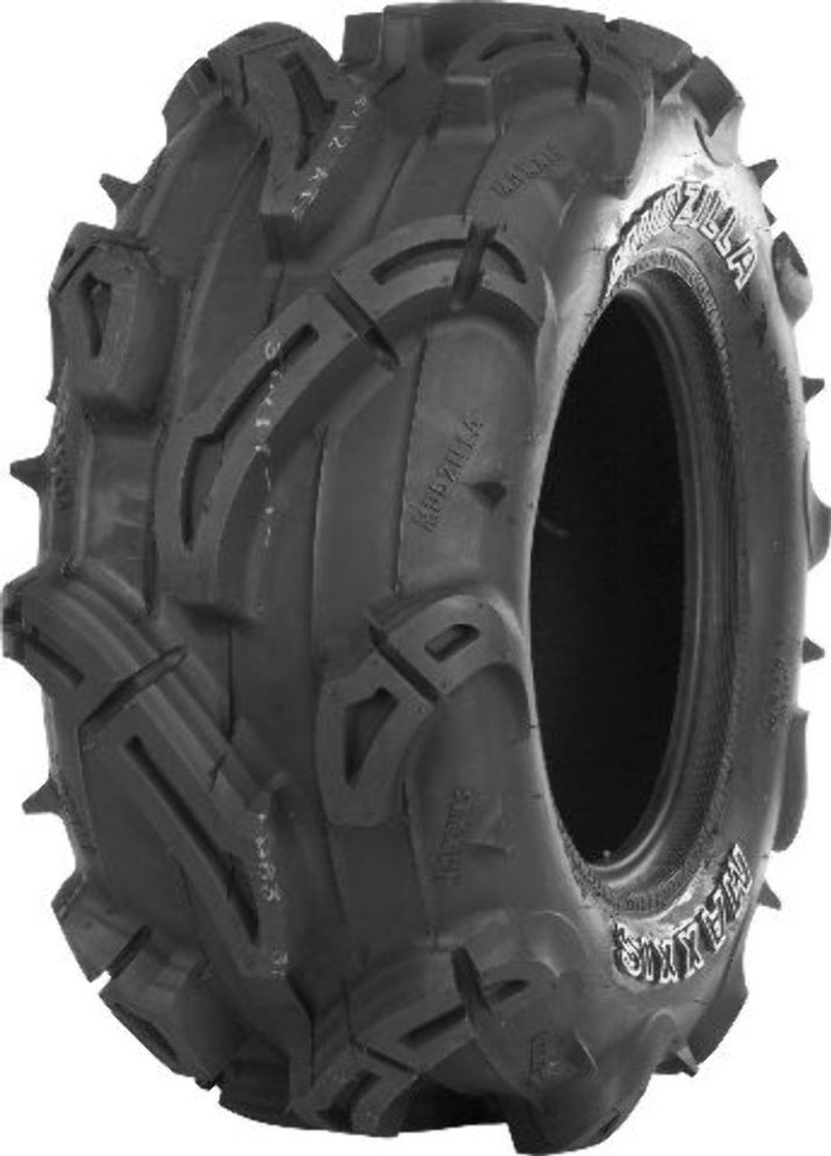 Position: Rear Tire Type: ATV//UTV Rear Tire Ply: 6 Tire Construction: Bias Maxxis MU02 Zilla Tire Tire Application: Mud//Snow TM00153100 Tire Size: 28x12x12 28x12x12 Rim Size: 12