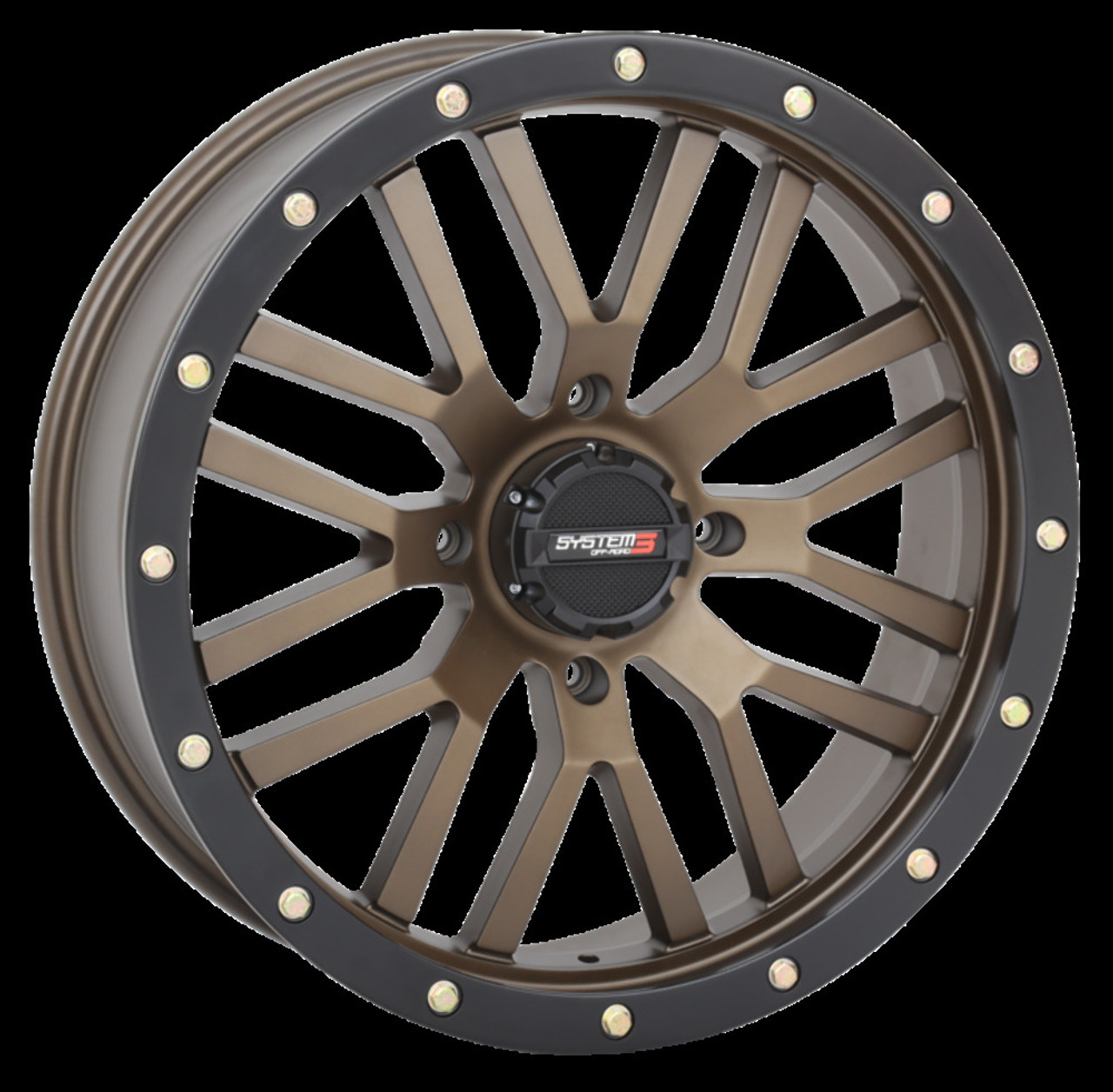 品質検査済 System 3 ST-3 14x7 ATV/UTV Wheel - Bronze (4/156) 5+2