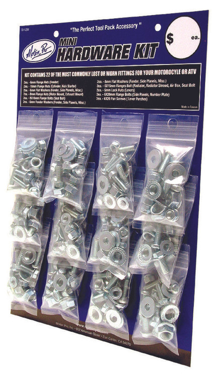 Motion Pro Mini Hardware Kit Zinc Finish 12/Pk (33-1200) - American ...