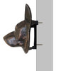 german shepard dog door knocker mounted side view