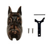 schnauzer dog door knocker multi piece parts and mounting hardware