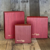 michael healy designs red gift box packaging