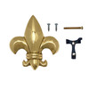 fleur de lys door knocker multi piece parts and mounting hardware