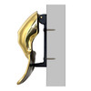 whale tail door knocker mounted side view